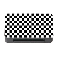 Black White Checker Pattern Checkerboard Memory Card Reader With Cf by Pakjumat