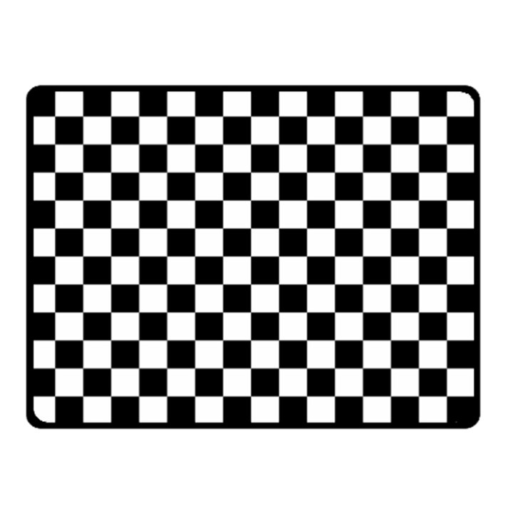 Black White Checker Pattern Checkerboard Two Sides Fleece Blanket (Small)