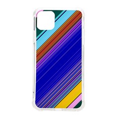 Color Lines Slanting Green Blue Iphone 11 Pro Max 6 5 Inch Tpu Uv Print Case