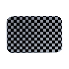 Black White Checker Pattern Checkerboard Open Lid Metal Box (silver)   by Pakjumat