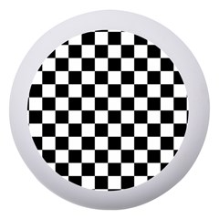 Black White Checker Pattern Checkerboard Dento Box With Mirror by Pakjumat