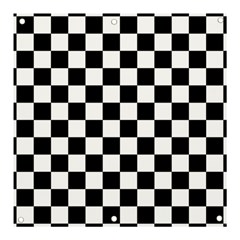 Black White Checker Pattern Checkerboard Banner And Sign 3  X 3  by Pakjumat