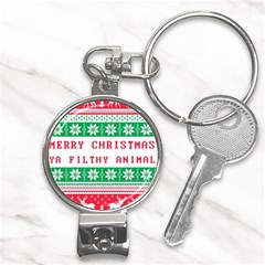 Merry Christmas Ya Filthy Animal Nail Clippers Key Chain by Pakjumat