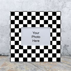 Black White Checker Pattern Checkerboard White Box Photo Frame 4  X 6  by Pakjumat