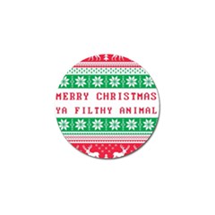 Merry Christmas Ya Filthy Animal Golf Ball Marker by Pakjumat