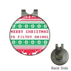 Merry Christmas Ya Filthy Animal Hat Clips With Golf Markers by Pakjumat