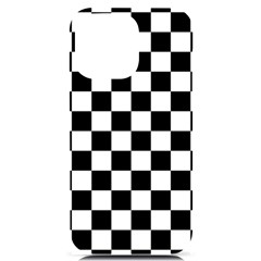 Black White Checker Pattern Checkerboard Iphone 14 Pro Max Black Uv Print Case by Pakjumat