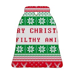 Merry Christmas Ya Filthy Animal Bell Ornament (two Sides) by Pakjumat