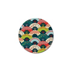 Japanese Fans Bright Pattern Golf Ball Marker (10 Pack) by Pakjumat