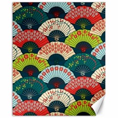 Japanese Fans Bright Pattern Canvas 16  X 20 