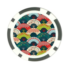 Japanese Fans Bright Pattern Poker Chip Card Guard (10 Pack) by Pakjumat