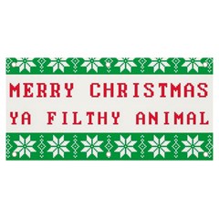 Merry Christmas Ya Filthy Animal Banner And Sign 6  X 3  by Pakjumat