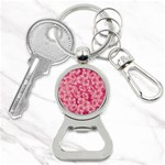 Cute Pink Sakura Flower Pattern Bottle Opener Key Chain Front