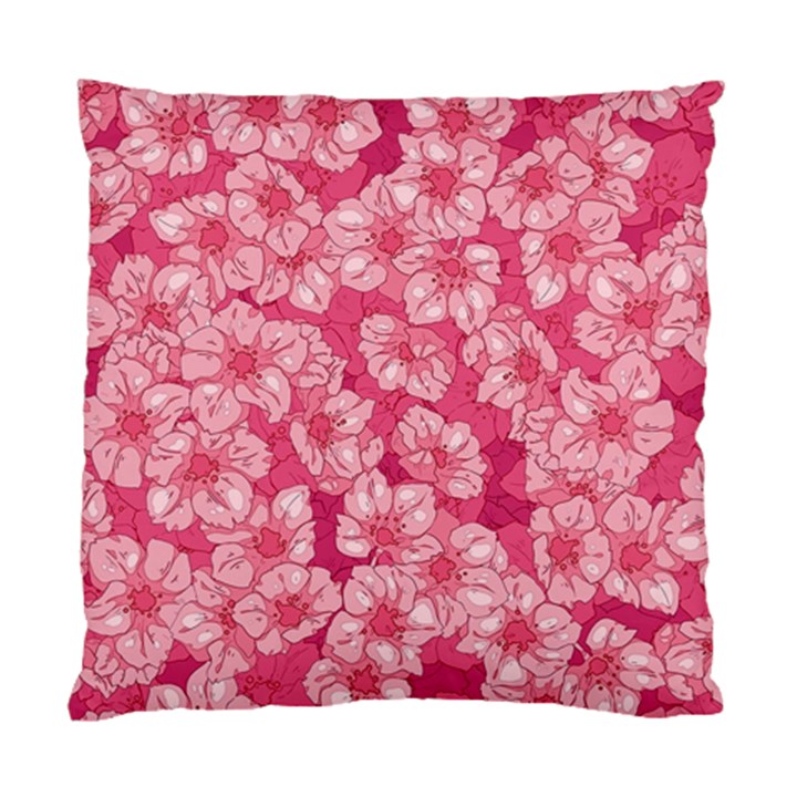 Cute Pink Sakura Flower Pattern Standard Cushion Case (Two Sides)