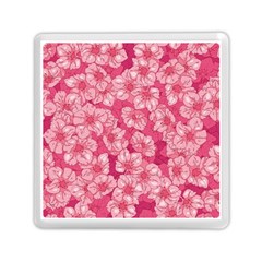 Cute Pink Sakura Flower Pattern Memory Card Reader (square) by Pakjumat