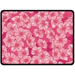 Cute Pink Sakura Flower Pattern Two Sides Fleece Blanket (Large) 80 x60  Blanket Front