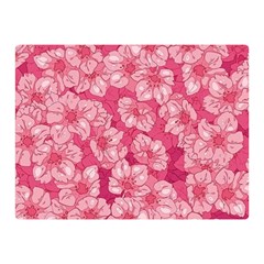 Cute Pink Sakura Flower Pattern Two Sides Premium Plush Fleece Blanket (mini) by Pakjumat