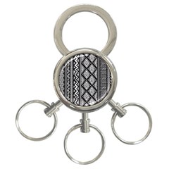 Tribal African Pattern 3-ring Key Chain by Pakjumat