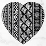 Tribal African Pattern Jigsaw Puzzle (Heart) Front