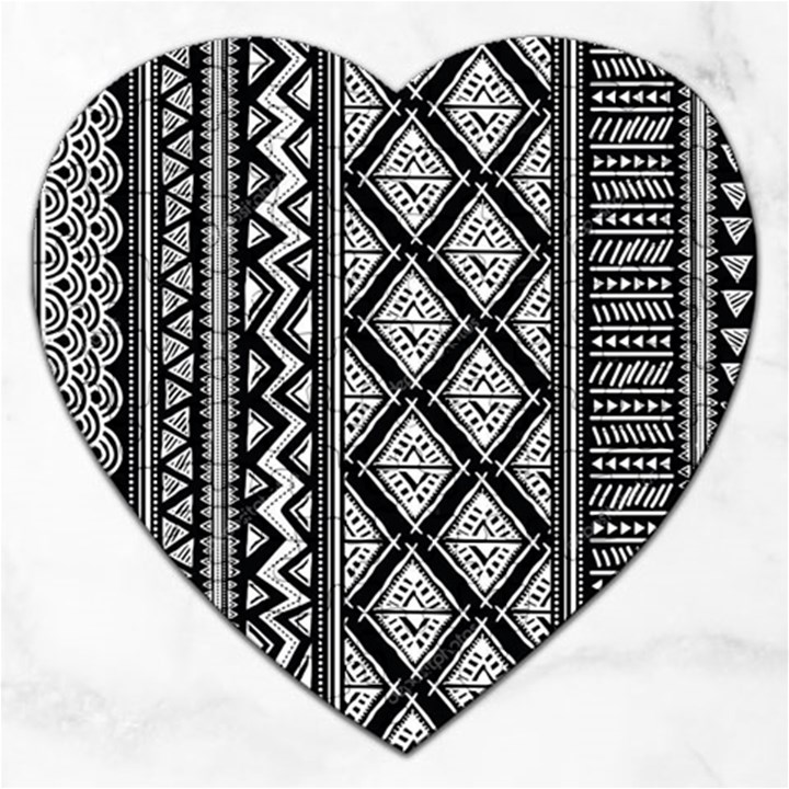 Tribal African Pattern Jigsaw Puzzle (Heart)