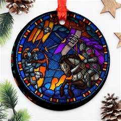 The Game Monster Stained Glass Ornament (round) by Pakjumat