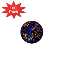 The Game Monster Stained Glass 1  Mini Buttons (100 Pack)  by Pakjumat