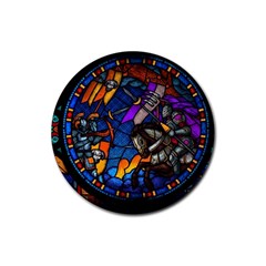 The Game Monster Stained Glass Rubber Round Coaster (4 Pack) by Pakjumat