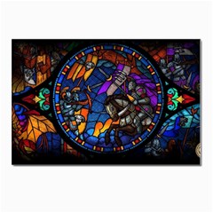 The Game Monster Stained Glass Postcard 4 x 6  (pkg Of 10) by Pakjumat