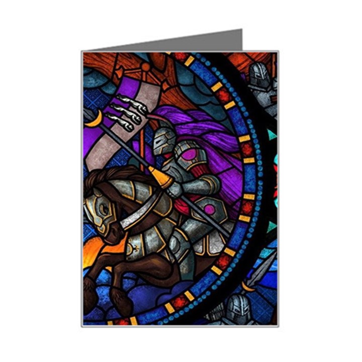 The Game Monster Stained Glass Mini Greeting Card