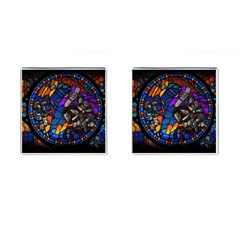 The Game Monster Stained Glass Cufflinks (square) by Pakjumat