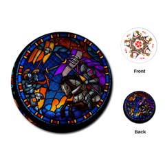 The Game Monster Stained Glass Playing Cards Single Design (round) by Pakjumat