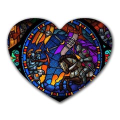 The Game Monster Stained Glass Heart Mousepad by Pakjumat