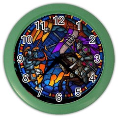 The Game Monster Stained Glass Color Wall Clock by Pakjumat