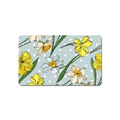 Narcissus Floral Botanical Flowers Magnet (name Card) by Pakjumat