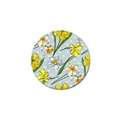 Narcissus Floral Botanical Flowers Golf Ball Marker (4 Pack) by Pakjumat