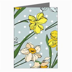 Narcissus Floral Botanical Flowers Greeting Cards (pkg Of 8) by Pakjumat