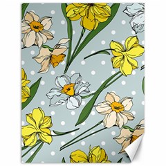 Narcissus Floral Botanical Flowers Canvas 12  X 16  by Pakjumat