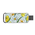 Narcissus Floral Botanical Flowers Portable USB Flash (Two Sides) Front