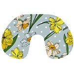 Narcissus Floral Botanical Flowers Travel Neck Pillow Front