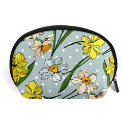 Narcissus Floral Botanical Flowers Accessory Pouch (large) by Pakjumat