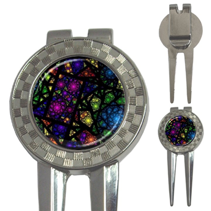 Stained Glass Crystal Art 3-in-1 Golf Divots