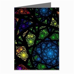 Stained Glass Crystal Art Greeting Card by Pakjumat