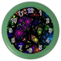 Stained Glass Crystal Art Color Wall Clock by Pakjumat