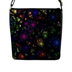 Stained Glass Crystal Art Flap Closure Messenger Bag (l)