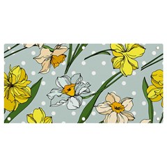 Narcissus Floral Botanical Flowers Banner And Sign 4  X 2  by Pakjumat