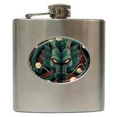 Dragon Art Hip Flask (6 Oz) by Pakjumat