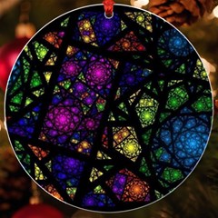 Stained Glass Crystal Art Uv Print Acrylic Ornament Round by Pakjumat