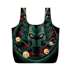 Dragon Art Full Print Recycle Bag (m) by Pakjumat