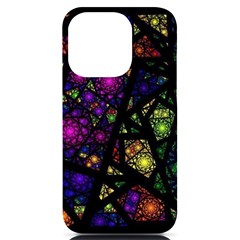 Stained Glass Crystal Art Iphone 14 Pro Black Uv Print Case by Pakjumat