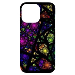 Stained Glass Crystal Art Iphone 14 Pro Max Black Uv Print Case by Pakjumat